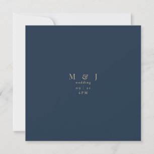 Invitación Boda II de la Plaza de la Marina Moderna, elegante