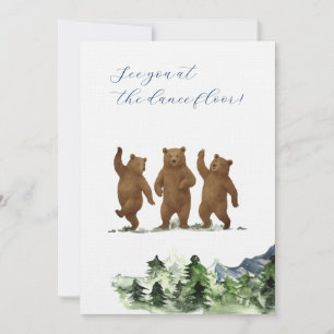 Invitación Boda Ilustrada en Montaña Rústica