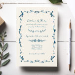 Invitación Boda ilustrado a mano dulce y sensacional<br><div class="desc">Invitación a la boda manuscrita,  escrita a mano y dulce</div>