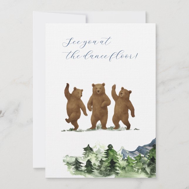 Invitación Boda ilustrado de montaña rusa (Anverso)