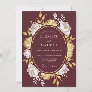 Invitación Boda Imperial de Otoño Borgoña