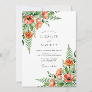 Invitación Boda impresionante en bosque naranja