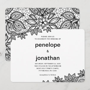 Invitación Boda incansable Lace Look