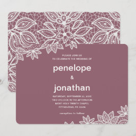 Invitación Boda incansable Lace Look