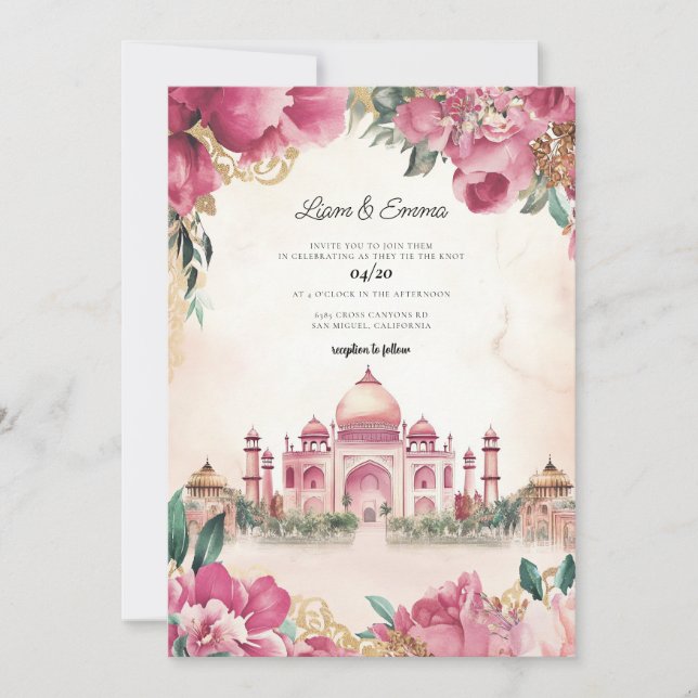 Invitación Boda India (Anverso)