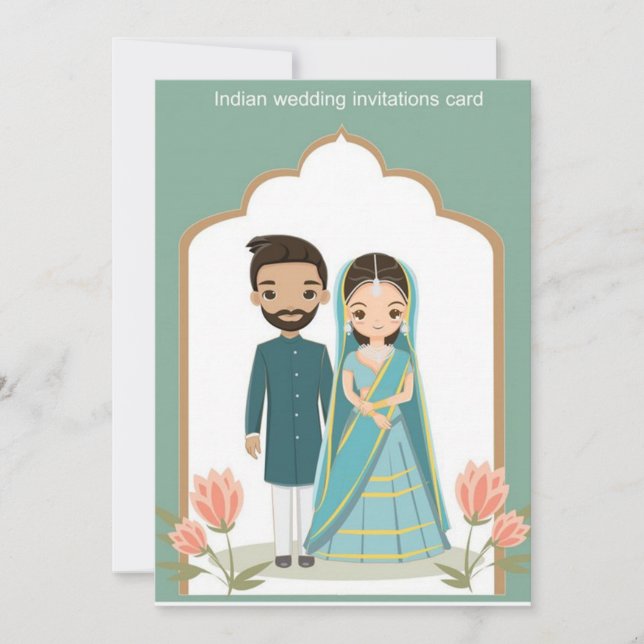 Invitación boda indio (Anverso)