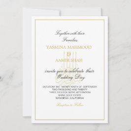 Invitación Boda indio de Bismillah Purple Gold