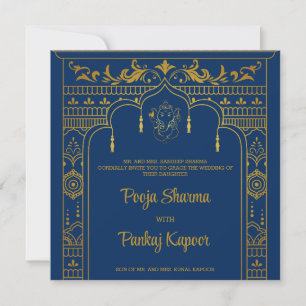 Invitación Boda indio Mandap Ganesha