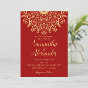 Invitación Boda indio Mehendi