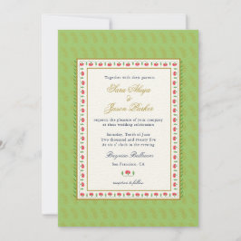 Invitación Boda indio verde de la Casa de la Moneda de la Fro