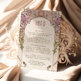 Invitación Boda INFO Art Nouveau William Morris Lavender