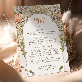 Invitación Boda INFO Vintage Art Nouveau William Morris