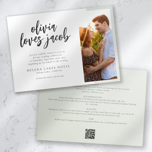 Invitación Boda informal de código QR de la foto de la mano (Subido por el creador)