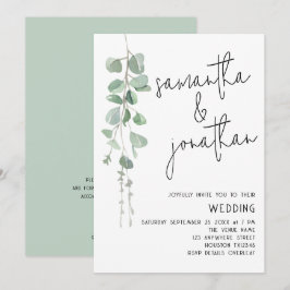 Invitación Boda informal de Eucalyptus Moderno
