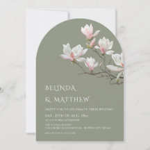 Boda informal de magnolia de arte fina en verde sa