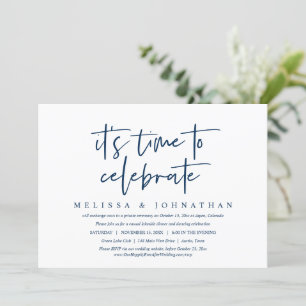 Invitación Boda informal fuga, Es hora de celebrar