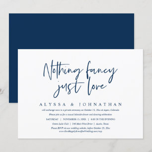 Invitación Boda informal fuga, nada elegante, solo amor