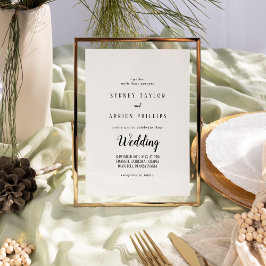Invitación Boda informal Minimalista simple