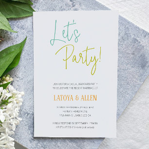 Invitación Boda informal y divertida con recepción de fuga