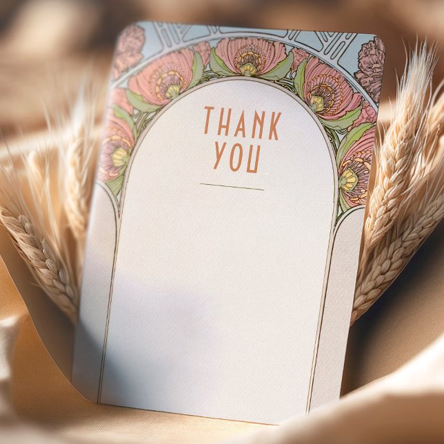 Invitación Boda Insertar Gracias Invitado Art Nouveau Vintage (Subido por el creador)