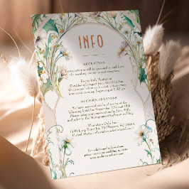 Invitación Boda Insertar información Daisy Art Nouveau de Muc