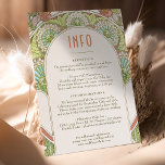 Invitación Boda Insertar información de arte moderno vintage<br><div class="desc">Carta de información de boda Art Nouveau Vintage de Alphonse Mucha en un diseño floral, romántico y caprichoso. Los florecientes victorianos complementan los tipos de letra Art Deco clásicos. Por favor, introduzca la información de su personalizado y ya está listo. Si desea cambiar el diseño más adelante, haga clic en...</div>