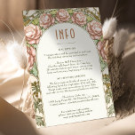 Invitación Boda Insertar información de arte moderno vintage<br><div class="desc">Carta de información de boda Art Nouveau Vintage de Alphonse Mucha en un diseño floral, romántico y caprichoso. Los florecientes victorianos complementan los tipos de letra Art Deco clásicos. Por favor, introduzca la información de su personalizado y ya está listo. Si desea cambiar el diseño más adelante, haga clic en...</div>