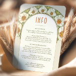 Invitación Boda Insertar información de arte moderno vintage<br><div class="desc">Carta de información de boda Art Nouveau Vintage de Alphonse Mucha en un diseño floral, romántico y caprichoso. Los florecientes victorianos complementan los tipos de letra Art Deco clásicos. Por favor, introduzca la información de su personalizado y ya está listo. Si desea cambiar el diseño más adelante, haga clic en...</div>