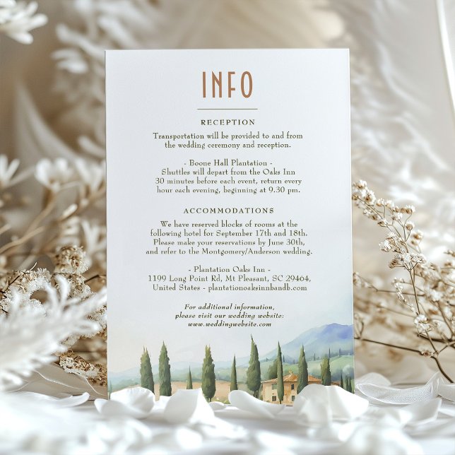 Invitación Boda Insertar información y detalles Toscana (Subido por el creador)