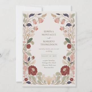 Invitación Boda inspirada en William Morris Heritage