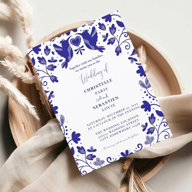 Invitación Boda inspirado en Blue Papel Picado (Subido por el creador)