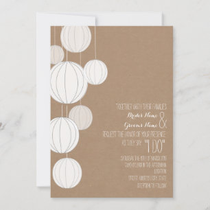 Invitación Boda inspirado en el material de los farolillos bl