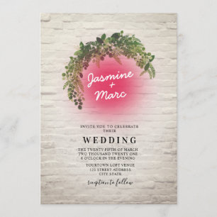 Invitación Boda inspirado en el Rótulo Neon