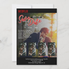 Invitación boda inspirado en personalizable Netflix