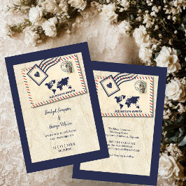 Invitación Boda Internacional de Destino Rústico de Aventura