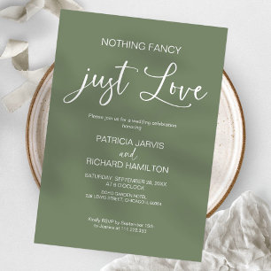 Invitación Boda Íntima Sin Adornos Solo Amor