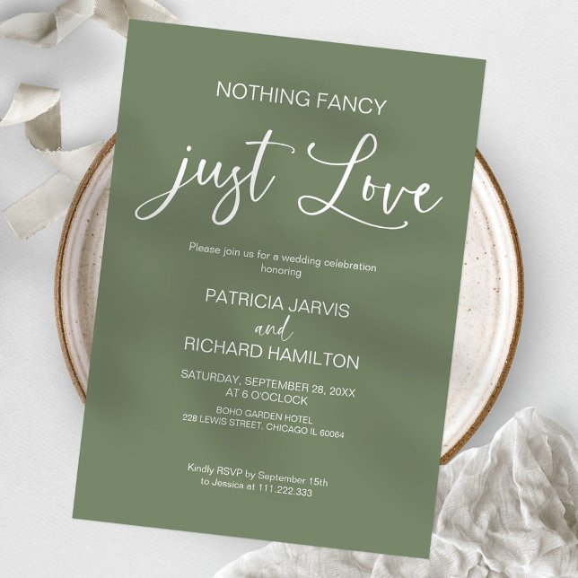 Invitación Boda Íntima Sin Adornos Solo Amor (Subido por el creador)