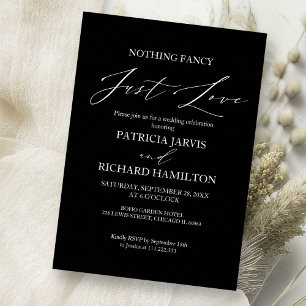 Invitación Boda Íntima Sin Adornos Solo Amor