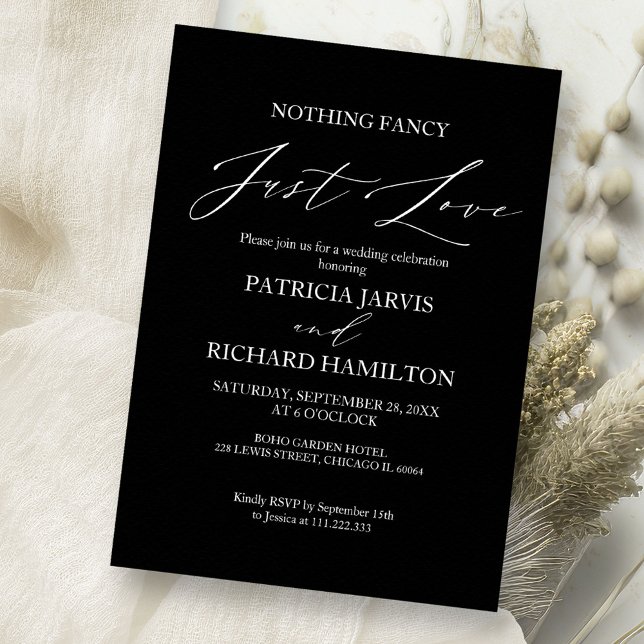 Invitación Boda Íntima Sin Adornos Solo Amor (Subido por el creador)