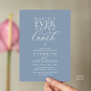 Invitación Boda íntima y elegante para almorzar Felices para