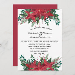 Invitación Boda Inv de Navidades Florales de Invierno de Poi