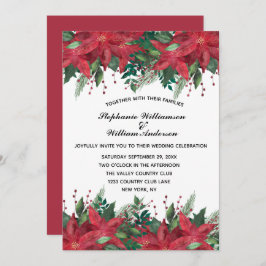 Invitación Boda Inv de Navidades Florales de Invierno de Poi