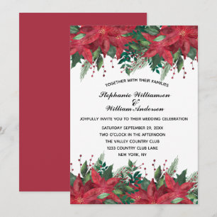 Invitación Boda Inv de Navidades Florales de Invierno de Poi