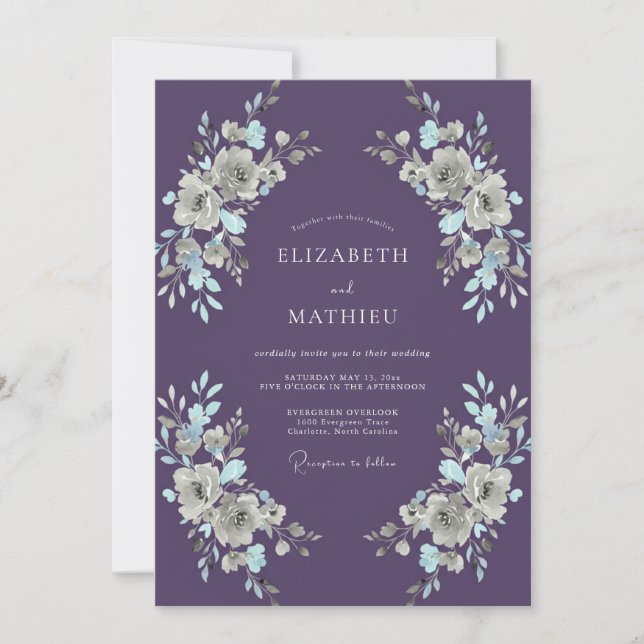 Invitación Boda Invernal con Améthyst Moody (Anverso)
