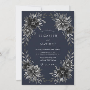 Invitación Boda Invernal Naval Melancólica