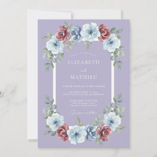 Invitación Boda Invernal Pintoresca con Lavanda