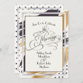 Invitación Boda invita a pinturas modernas y tipografía