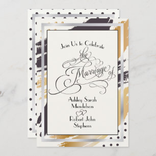 Invitación Boda invita a pinturas modernas y tipografía