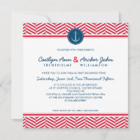 BODA INVITAR anclaje náutico corazón marina agua r