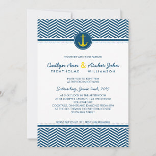 Invitación BODA INVITAR el anclaje náutico de la marina de co